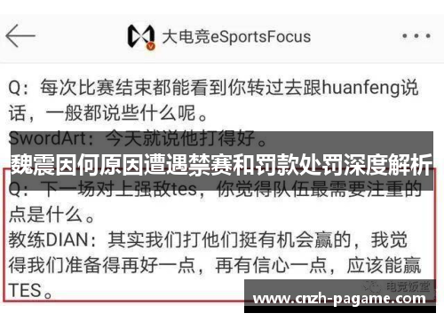 魏震因何原因遭遇禁赛和罚款处罚深度解析 魏震因何原因遭遇禁赛和罚款处罚深度解析